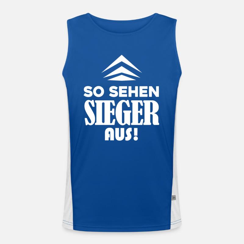 Sieger Erster Gewinner Funktionelles Kontrast-Tank Top für Männer 