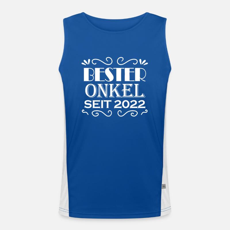 Bester Onkel seit 2022 Funktionelles Kontrast-Tank Top für Männer 
