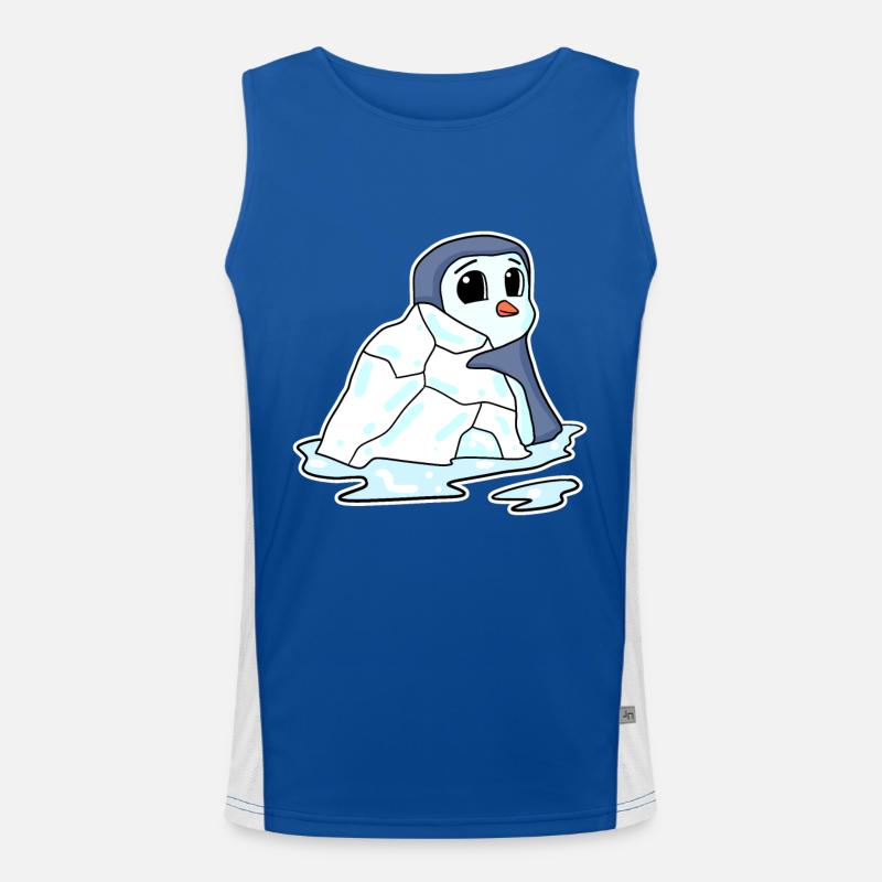 Pinguin Pinguine Seevogel Seevögel Funktionelles Kontrast-Tank Top für Männer 