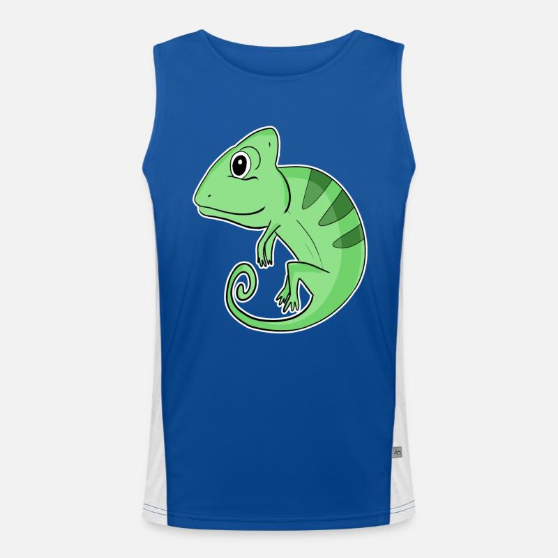 Chamäleons Chamäleon Funktionelles Kontrast-Tank Top für Männer 