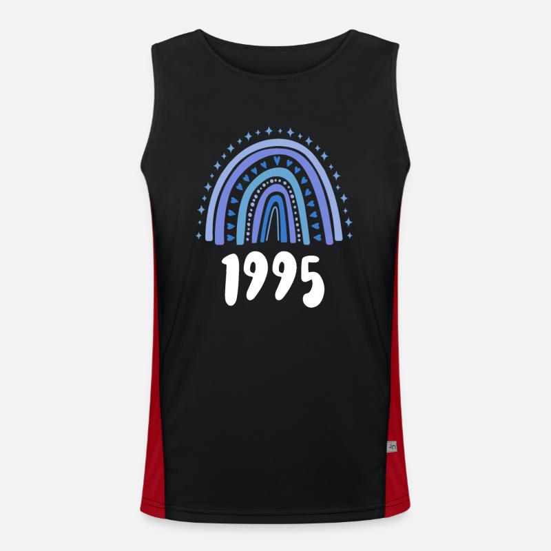 Blue Rainbow Année de naissance née en 1995 Débardeur respirant contrasté Homme 