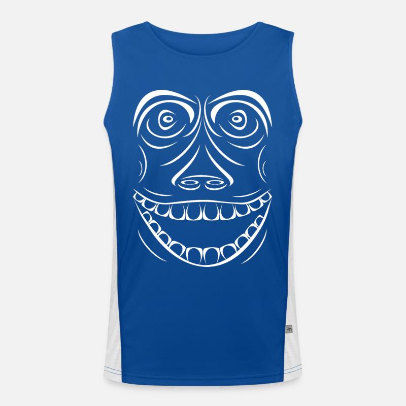 Funny monkey without smallpox Men's Functional Contrast Tank Top 