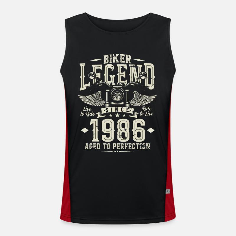 Biker legend since 1986 Men's Functional Contrast Tank Top 