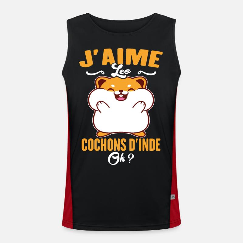 J'aime Les Cochons D'Inde Débardeur respirant contrasté Homme 