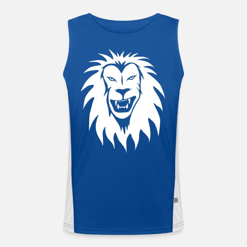 Löwe Funktionelles Kontrast-Tank Top für Männer 