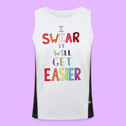 I Swear it Will Get Easier - Men's Functional Contrast Tank Top 
