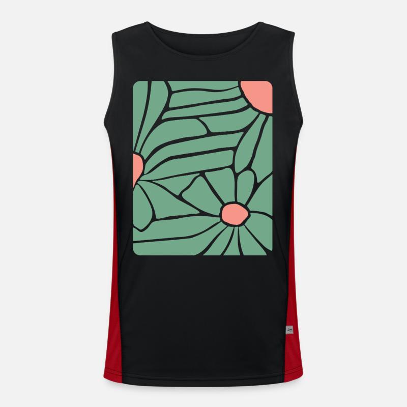 Abstrait Floral Boho Débardeur respirant contrasté Homme 