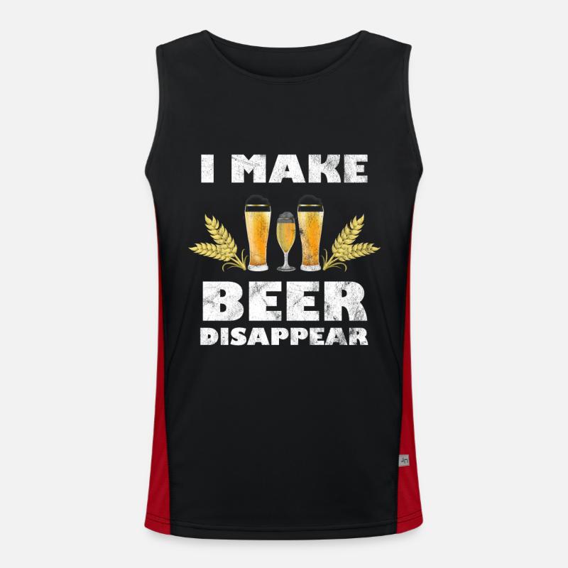 Bière bière drôle dire avec bière Débardeur respirant contrasté Homme 