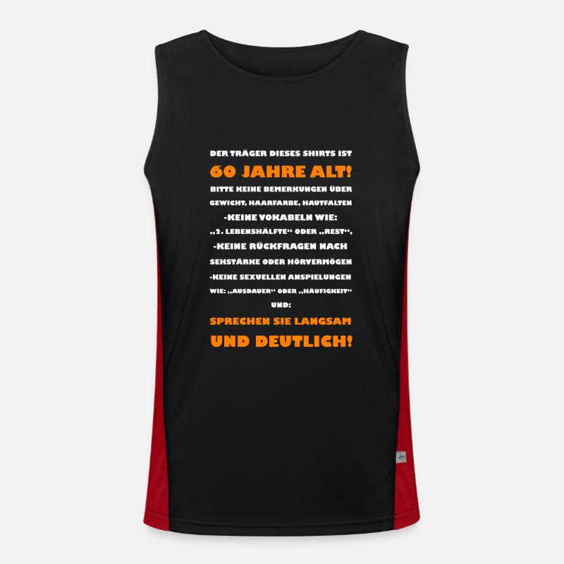Geschenk zum 60. Geburtstag: Träger 60 Funktionelles Kontrast-Tank Top für Männer 