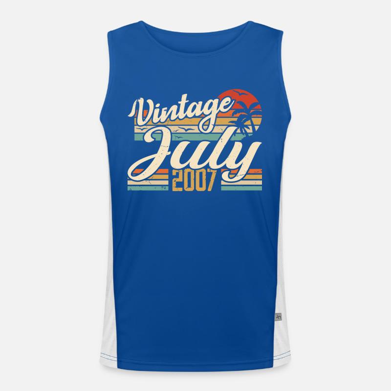Juli 2007 Geschenk, 17-jähriges Jubiläum Juli 2007 Funktionelles Kontrast-Tank Top für Männer 