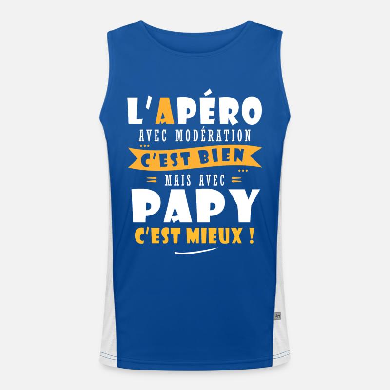 Papy Cadeau Humour papy cadeau papi papy Débardeur respirant contrasté Homme 