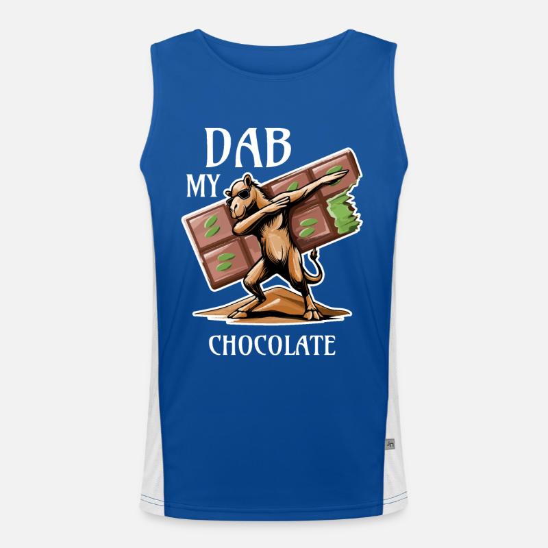 Dabbing Dromedar - Dubai Schokolade Geschenkidee Funktionelles Kontrast-Tank Top für Männer 
