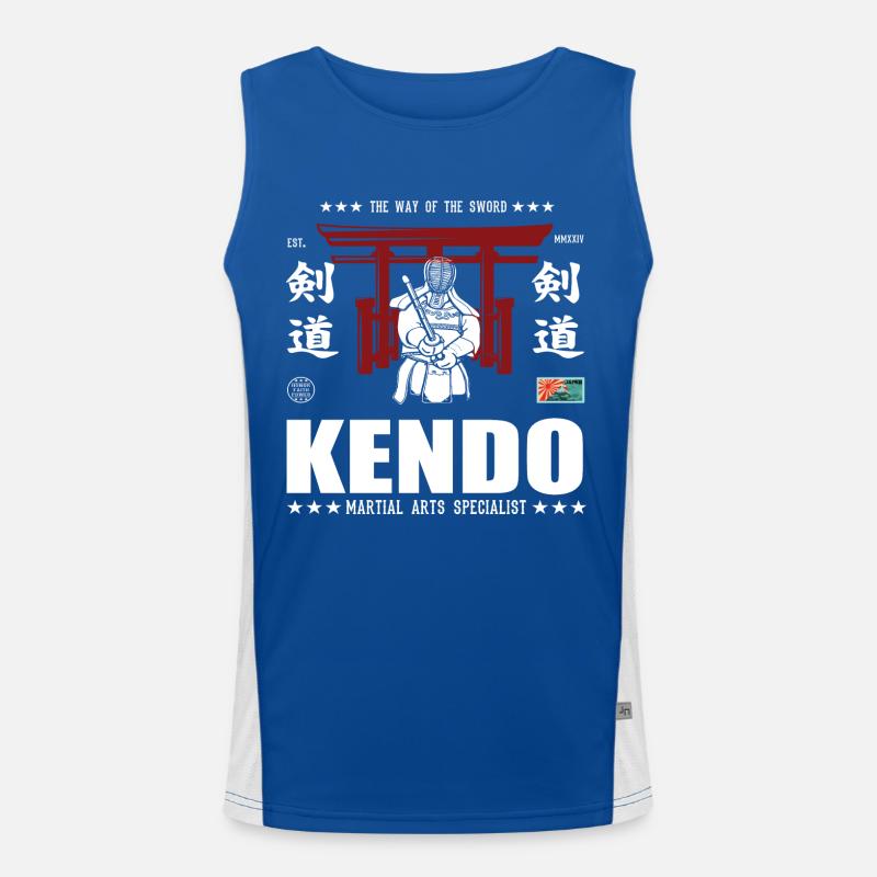 Conception d’arts martiaux kendo cool avec kanji Débardeur respirant contrasté Homme 