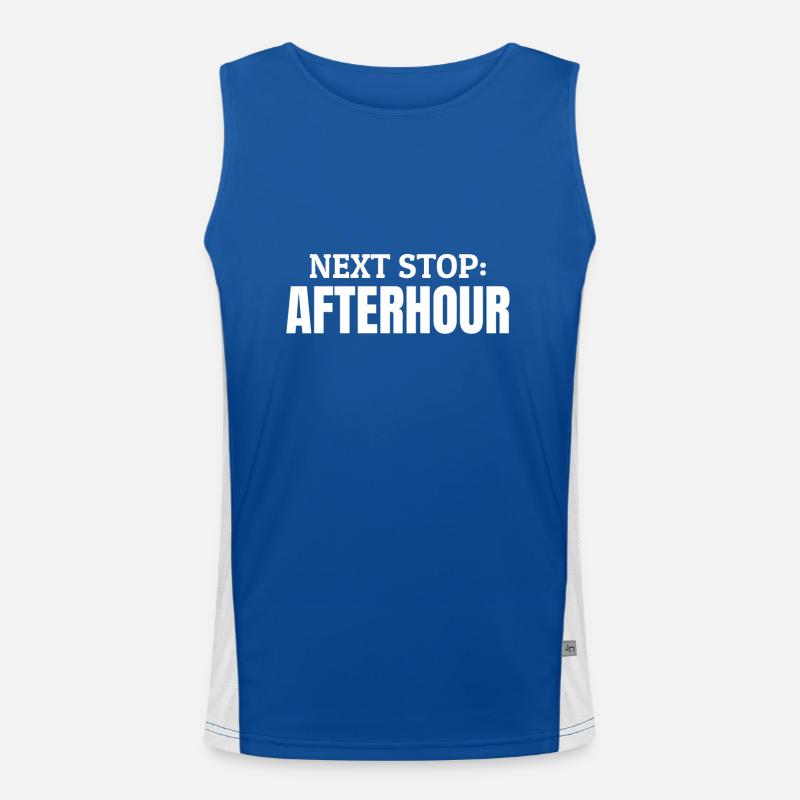 Techno | Rave | Next Stop Afterhour Funktionelles Kontrast-Tank Top für Männer 