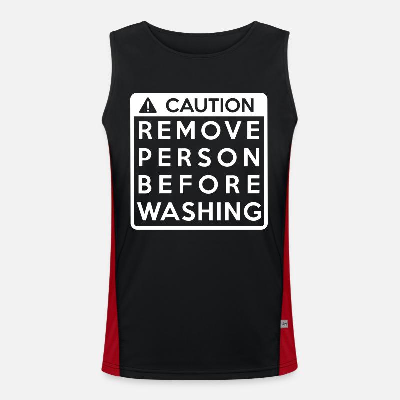 Caution: Remove person before washing Men's Functional Contrast Tank Top 