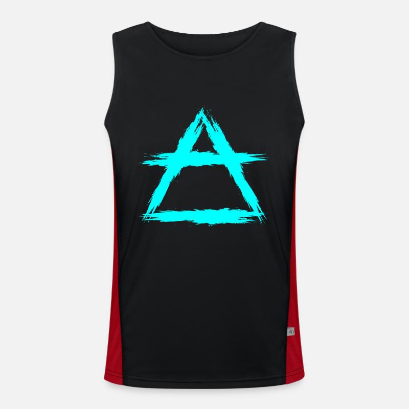 Element Symbol Luft Funktionelles Kontrast-Tank Top für Männer 