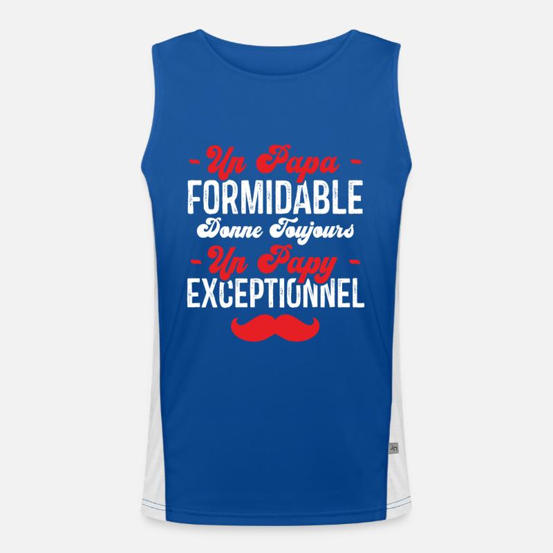 Papa Formidable donne toujours Papy Exceptionnel Débardeur respirant contrasté Homme 