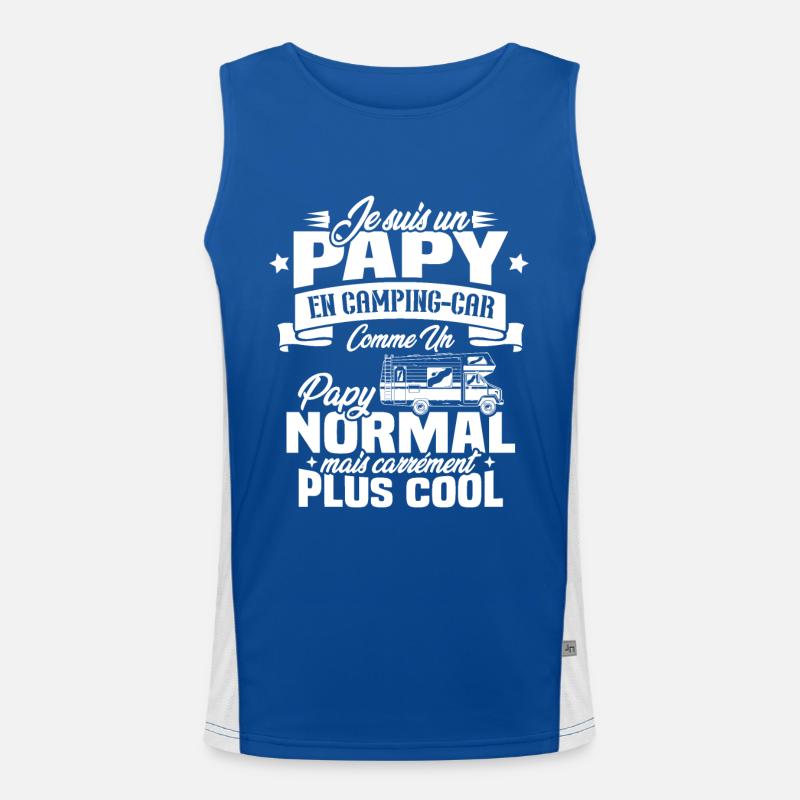 Un papy en camping-car comme un papy normal Débardeur respirant contrasté Homme 