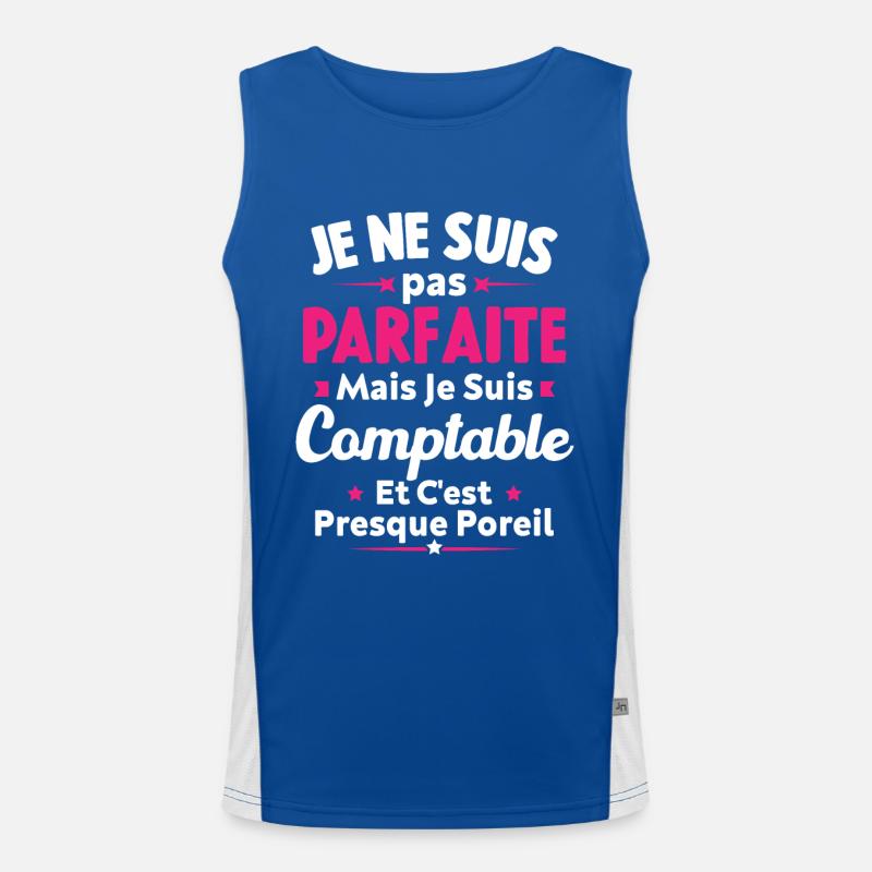 Pas parfaite mais je suis Comptable Débardeur respirant contrasté Homme 