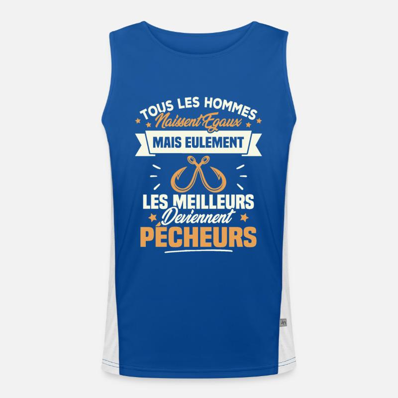 Les meilleurs hommes deviennent Pêcheurs Débardeur respirant contrasté Homme 