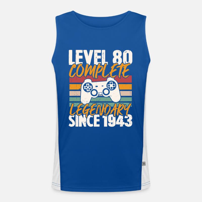 Geburtstagsgeschenk, Level 80 Complete 1943 Funktionelles Kontrast-Tank Top für Männer 
