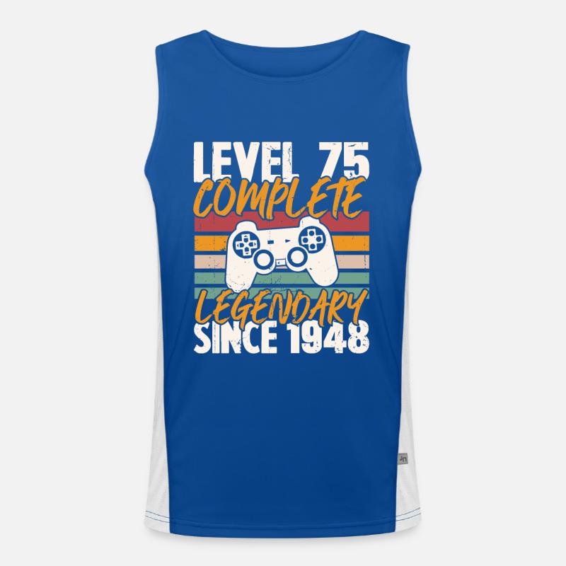 Geburtstagsgeschenk, Level 75 Complete 1948 Funktionelles Kontrast-Tank Top für Männer 