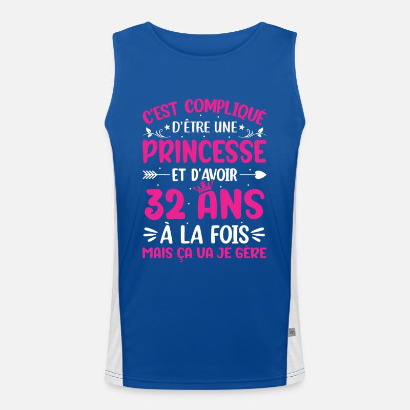 Une princesse et d'avoir 32 ans Débardeur respirant contrasté Homme 