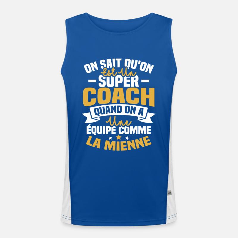 On sait qu'on est un super coach Débardeur respirant contrasté Homme 