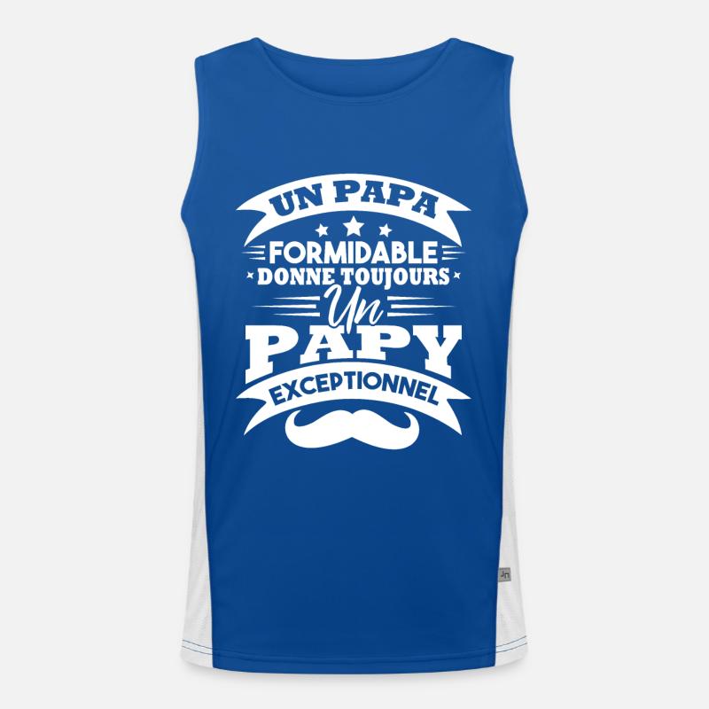 Papa formidable donne toujours papy exceptionnel Débardeur respirant contrasté Homme 