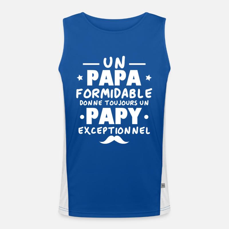 Papa Formidable, Papy Exceptionnel Débardeur respirant contrasté Homme 