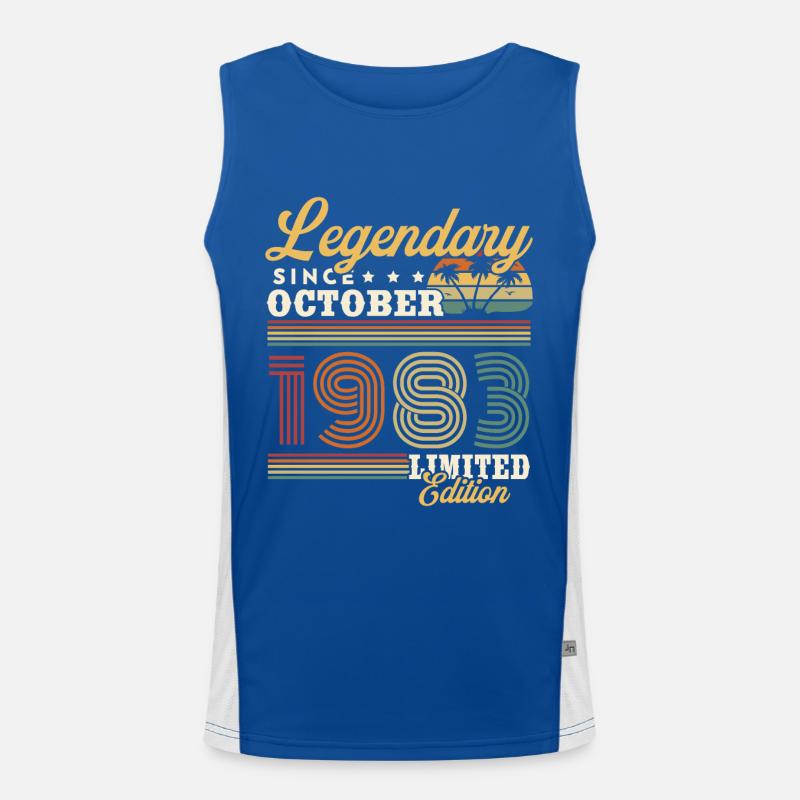 Legendary since October 1983 Vintage Gift Men's Functional Contrast Tank Top 