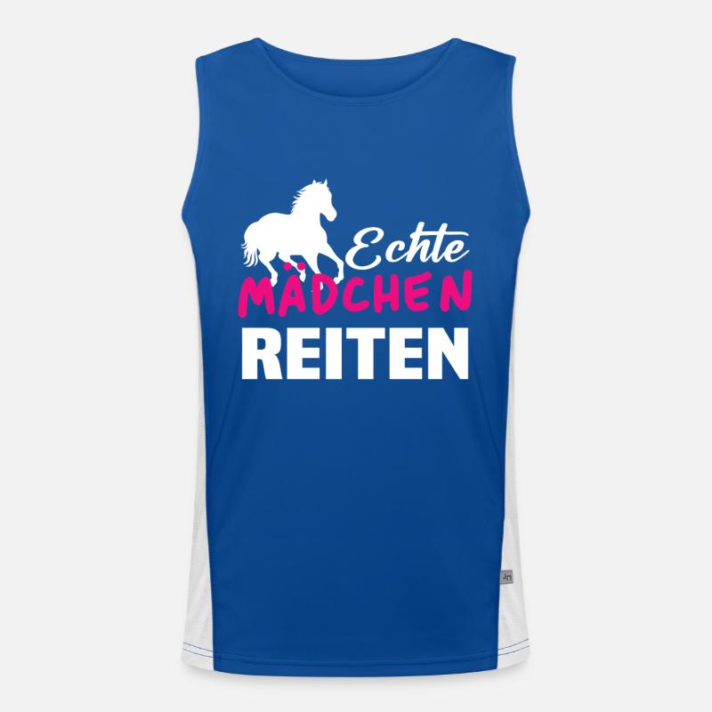 Echte mädchen reiten Funktionelles Kontrast-Tank Top für Männer 