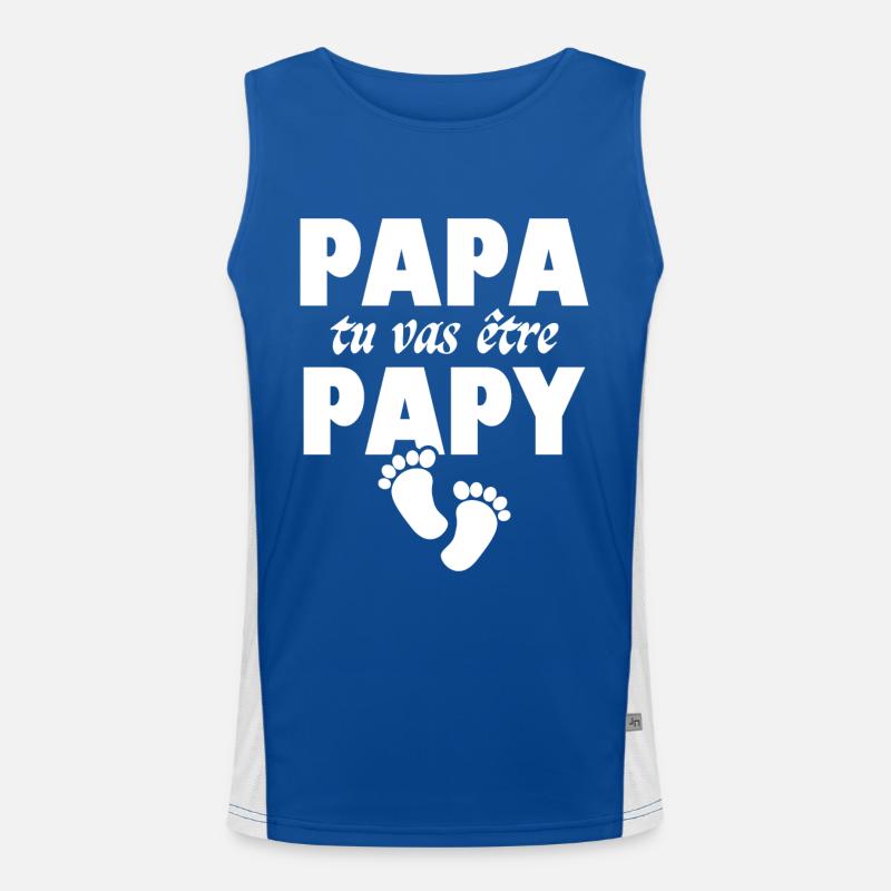 Papa tu vas être papy Débardeur respirant contrasté Homme 