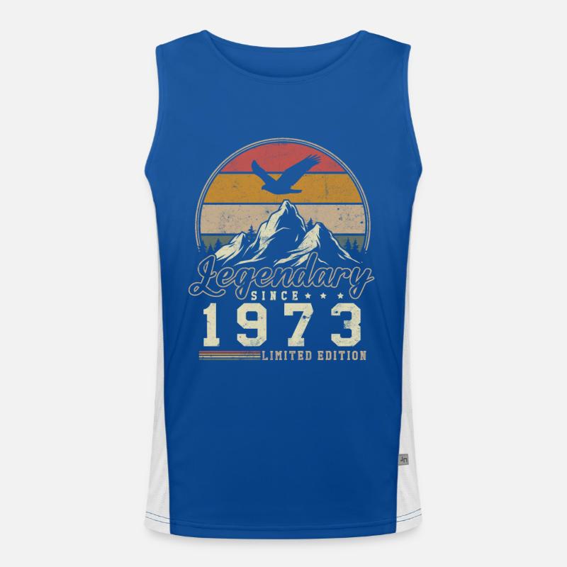 Legendär seit 1973 Geburtstagsgeschenk Funktionelles Kontrast-Tank Top für Männer 