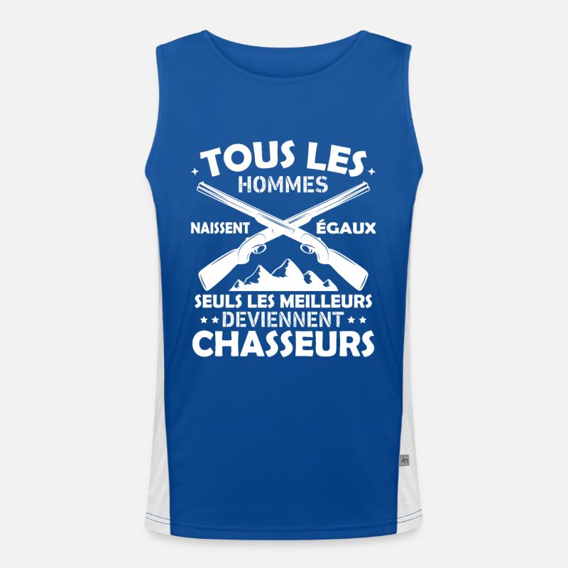 Les meilleurs deviennent chasseurs Débardeur respirant contrasté Homme 