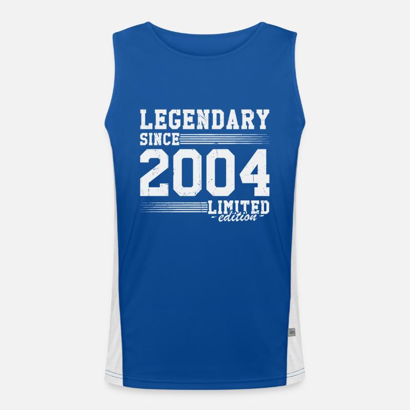 Legendary Since 2004 Vintage Birthday Gift Men's Functional Contrast Tank Top 