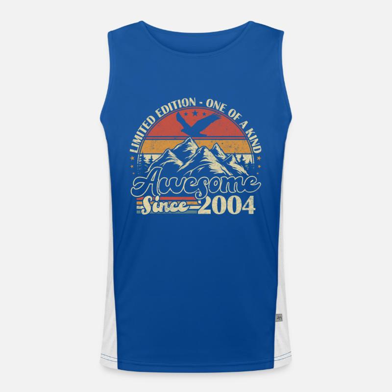 2004 Vintage Retro Birthday Gift Men's Functional Contrast Tank Top 