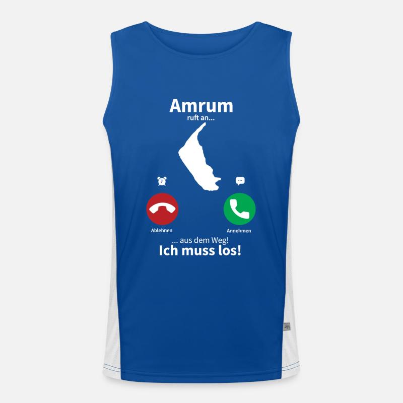 Amrum ruft an... Funktionelles Kontrast-Tank Top für Männer 