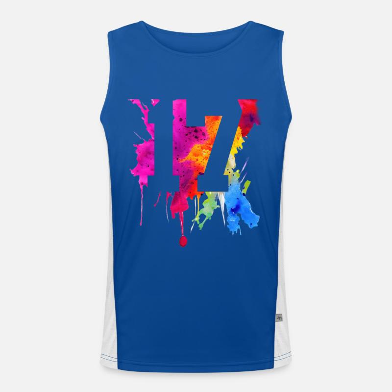 17 YEARS 17TH BIRTHDAY Men's Functional Contrast Tank Top 