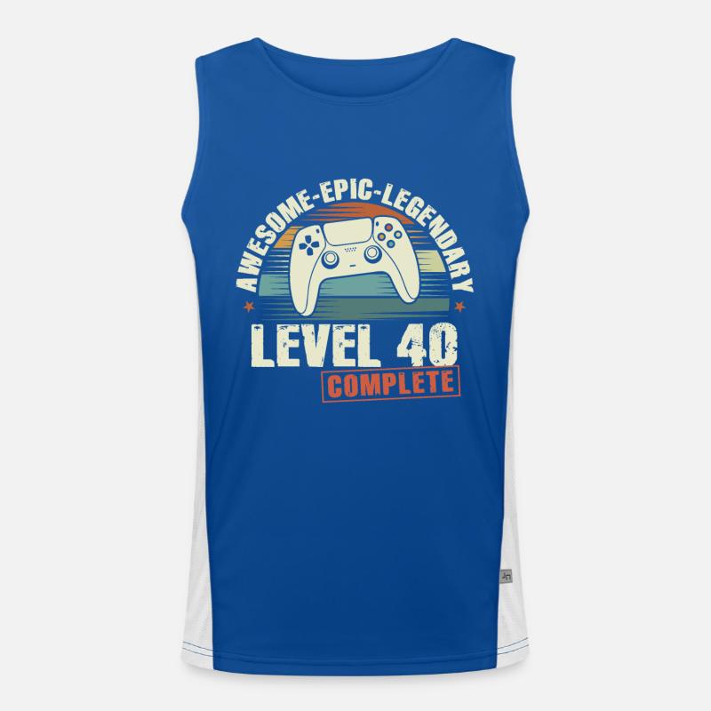 Level 40 Complete Geschenk zum 40. Geburtstag Débardeur respirant contrasté Homme 