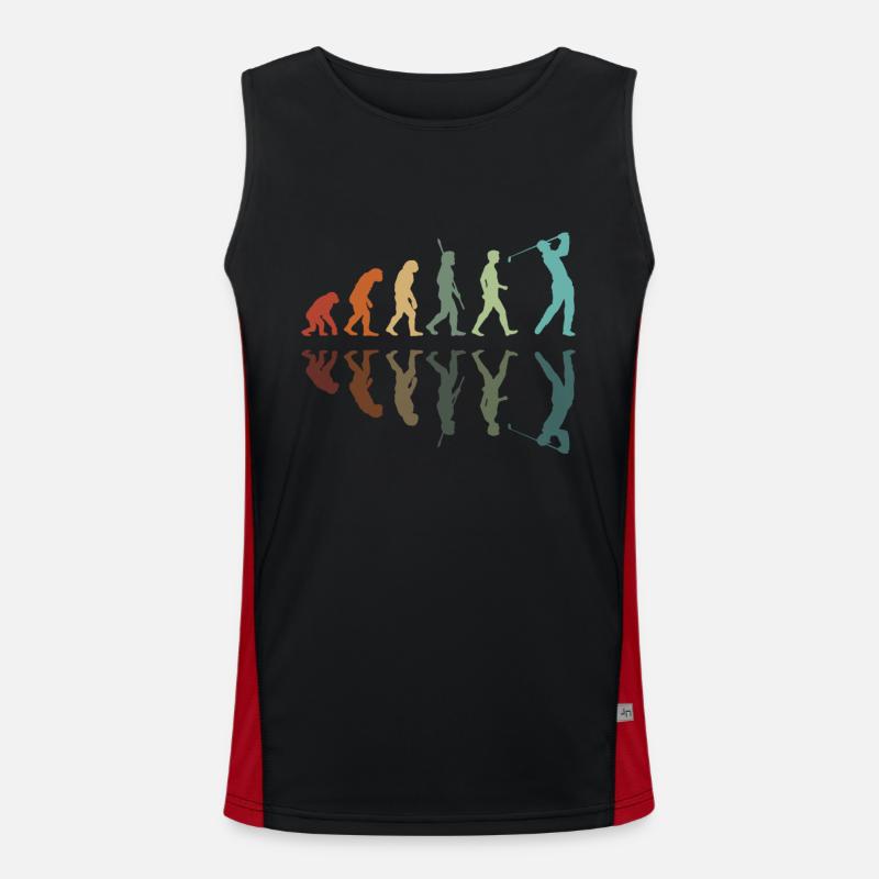 Golf Évolution - Golfer Évolution - Débardeur respirant contrasté Homme  - noir/rouge
