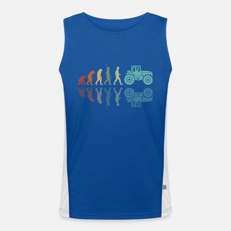 Evolution des Traktors Funktionelles Kontrast-Tank Top für Männer 