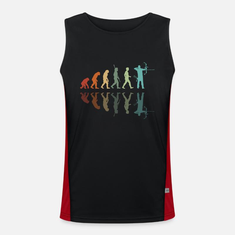 Archery Evolution - Men's Functional Contrast Tank Top  - black/red