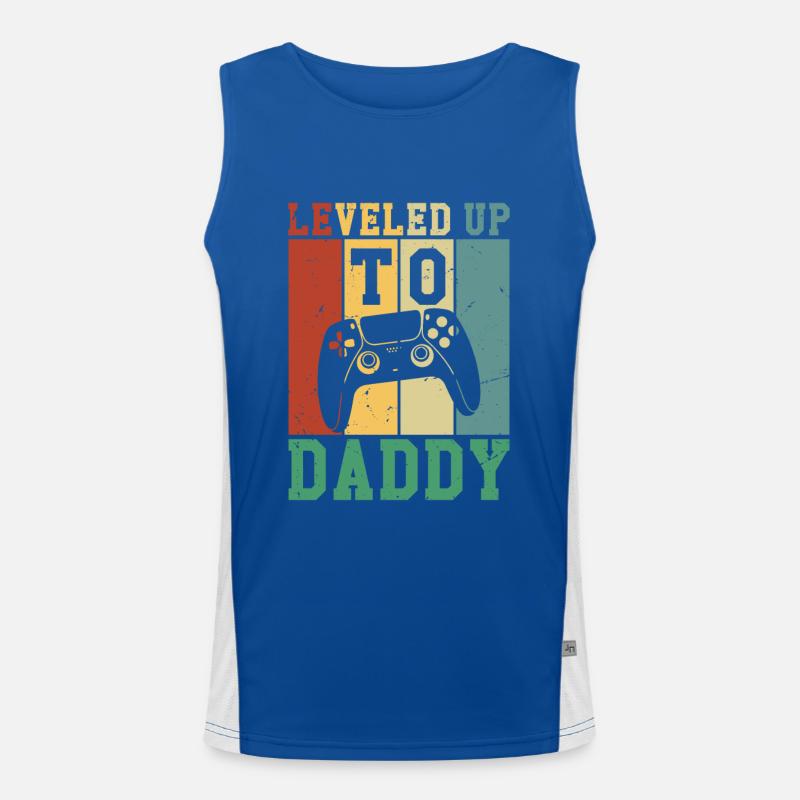 Leveled Up To Daddy Funktionelles Kontrast-Tank Top für Männer 