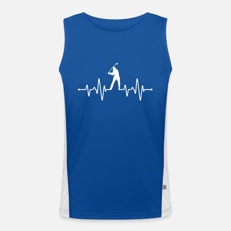 Golf heartbeat Men's Functional Contrast Tank Top 