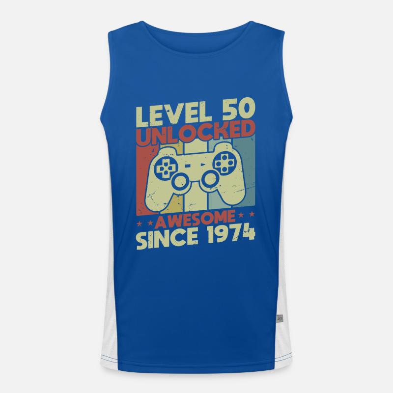 Level 50 Unlocked Men's Functional Contrast Tank Top 