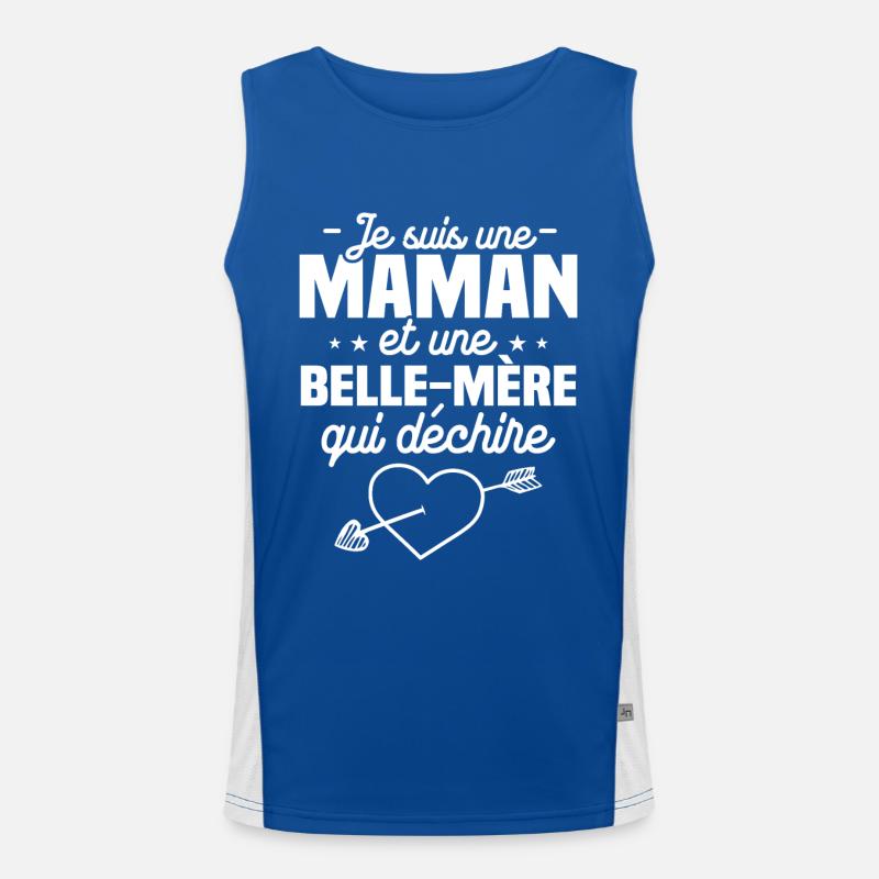 Ich bin eine Mama und eine Schwiegermutter, die in Tränen ausbricht Funktionelles Kontrast-Tank Top für Männer 