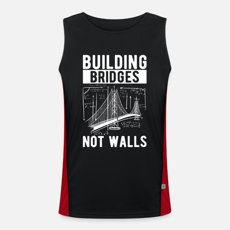 Bridge Engineer Bridge Construction - Men's Functional Contrast Tank Top  - black/red