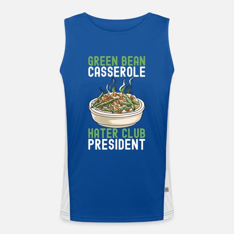 Casserole de haricots verts Débardeur respirant contrasté Homme 