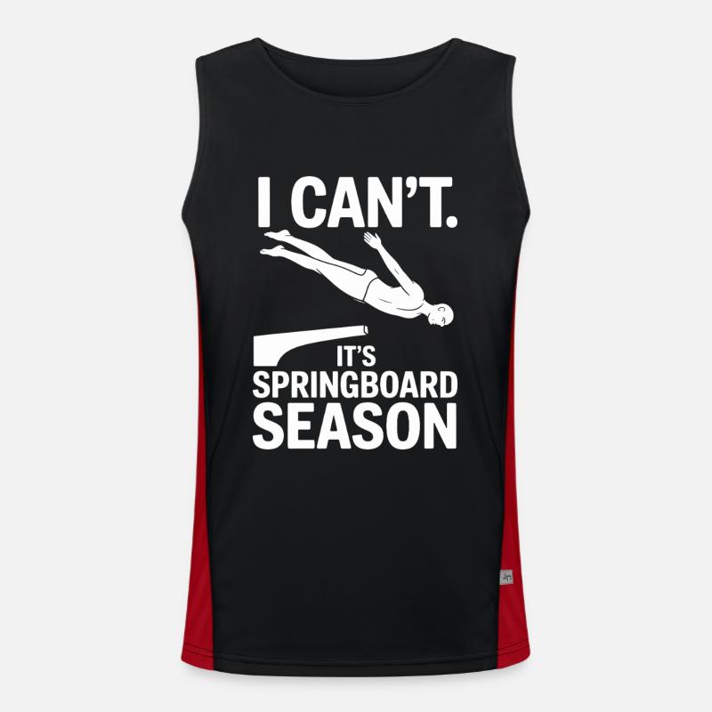 Diving diving board - Men's Functional Contrast Tank Top - black/red